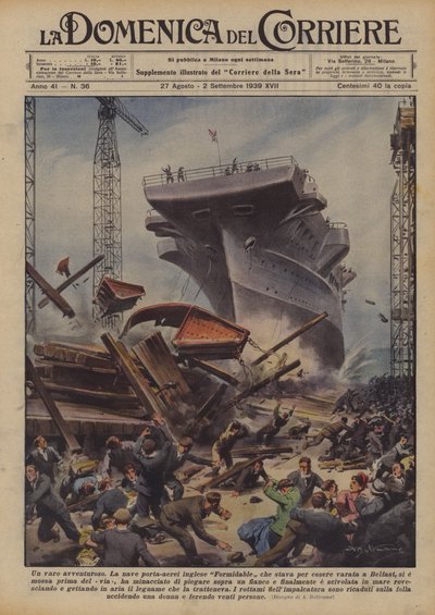 An Adventurous Launch by Achille Beltrame