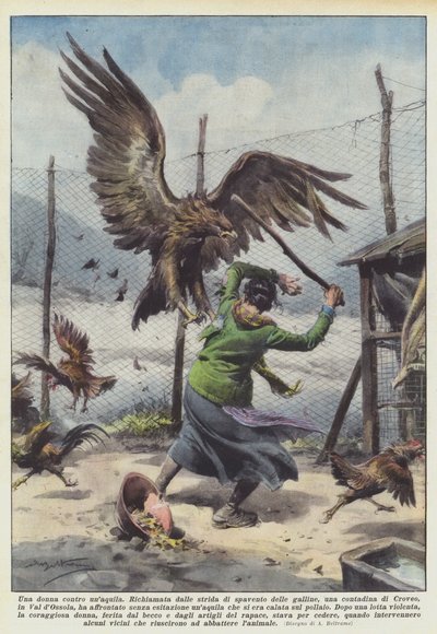 A Woman Against an Eagle by Achille Beltrame
