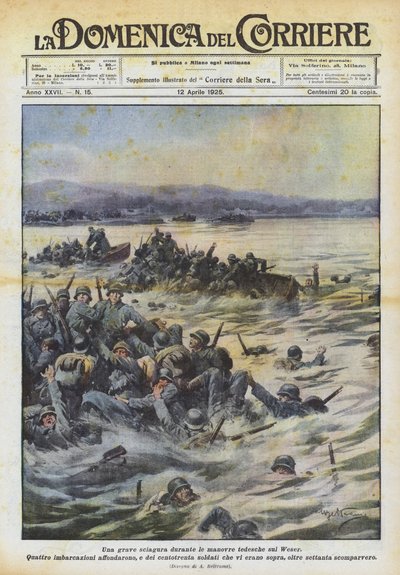 A Serious Accident During German Maneuvers on the Weser by Achille Beltrame