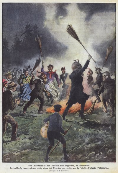 A Masquerade Reminiscent of a Legend, in Germany by Achille Beltrame