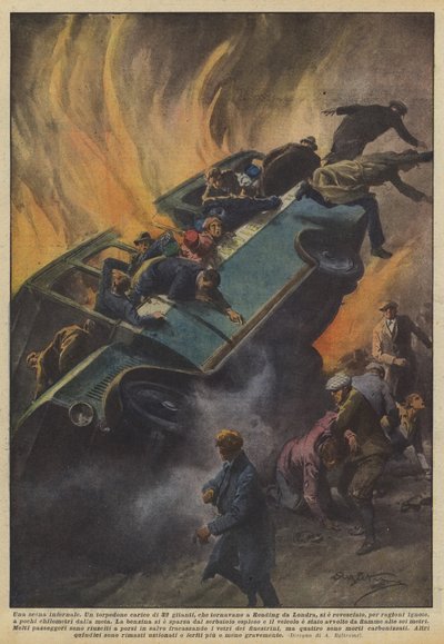 An infernal scene by Achille Beltrame