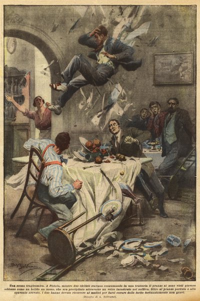 A Tragicomic Scene by Achille Beltrame
