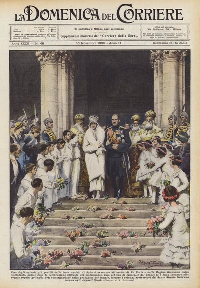 One of the Most Gentle Episodes of the Wedding Festivities in Sofia Happened at the Exit of King Boris by Achille Beltrame