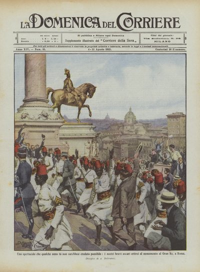 A Spectacle That a Few Years Ago Would Not Have Been Believed Possible, Our Brave Eritrean Ascari by Achille Beltrame