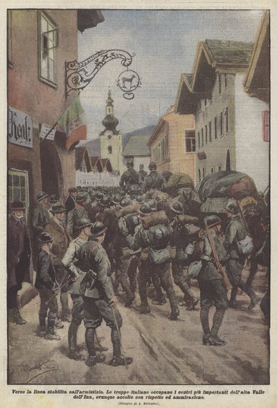 Towards the Line Established by the Armistice by Achille Beltrame