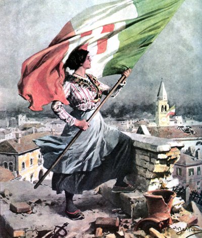 World War I 1915 1918 Italy-Vittorio Veneto by Achille Beltrame