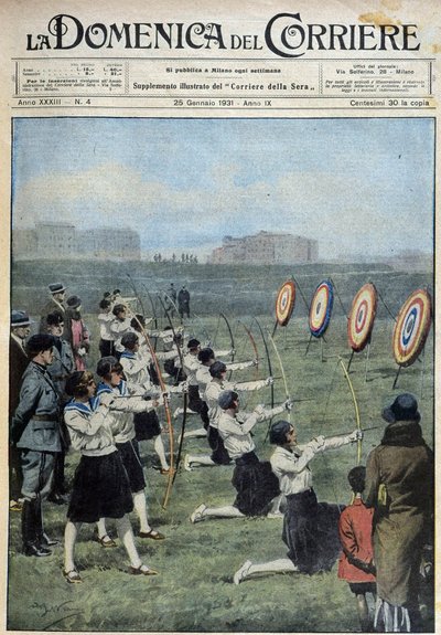 Young Italians are trained in physical exercise in tribute to the ancient maxim 
