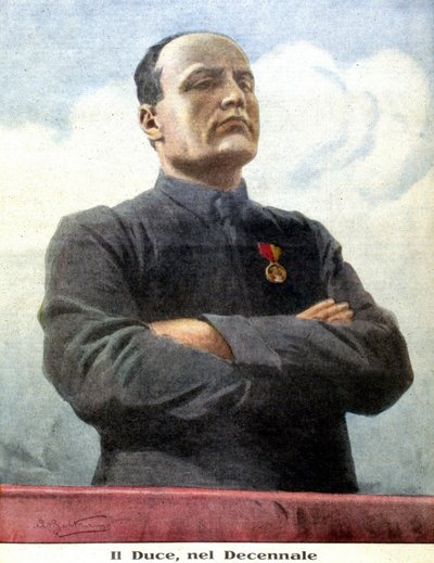 Portrait of Benito Mussolini by Achille Beltrame in 1932 by Achille Beltrame