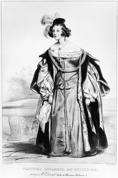 Marie Dorval in the Role of Marion Delorme by Victor Hugo by Achille Devéria