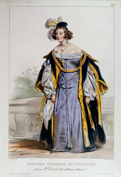 Marie Dorval in the Role of Marion Delorme by Victor Hugo by Achille Devéria