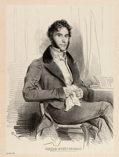 Portrait of Ajasson de Grandsagne by Achille Devéria