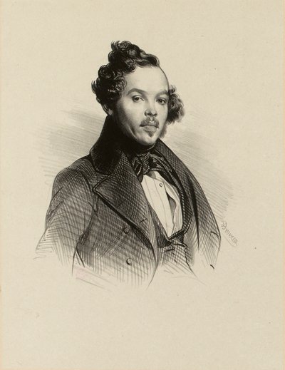 Portrait of Emilien Desmaisons (1812-1880), Draftsman-Lithographer. (IFF 65) by Achille Devéria