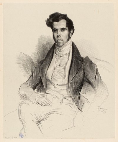 Portrait of Horace Say (1794-1860), Economist and Deputy by Achille Devéria
