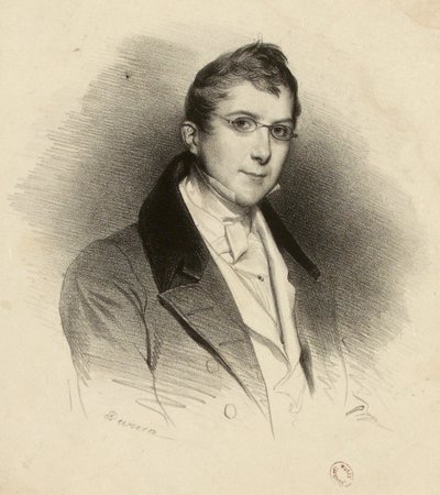 Portrait of a Young Unknown with Glasses by Achille Devéria