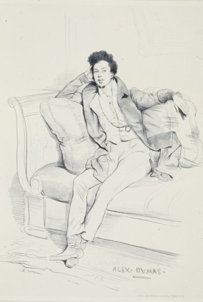 Portrait of Alexander Dumas by Achille Devéria