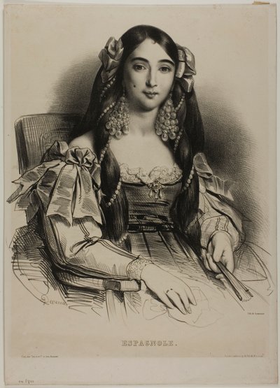 Portrait of a Spanish Woman by Achille Devéria