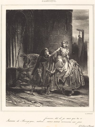Jeanne de Bourgogne by Achille Devéria