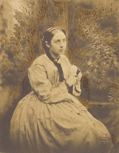 Outdoor Portrait of a Young Lady, Probably Cécile Devéria by Achille Devéria