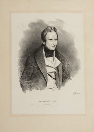 Portrait of Alfred de Vigny, 1797-1863 by Achille Devéria