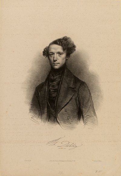 Portrait of the Composer Theodor Döhler by Achille Devéria
