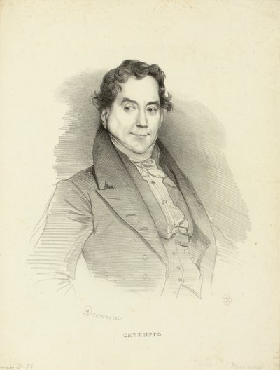 Portrait of the singer and composer Gioseffo Catrufo by Achille Devéria