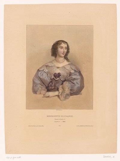Portrait of Henrietta Maria of France by Achille Devéria