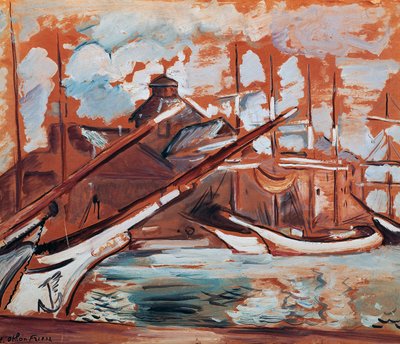 Harbour scene, by Othon Friesz. France, 20th century. by Achille Emile Othon Friesz