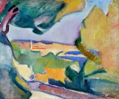 Mediterranean landscape by Achille Emile Othon Friesz