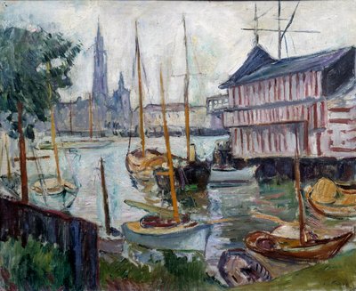 Pond with Fishing Boats by Achille Emile Othon Friesz