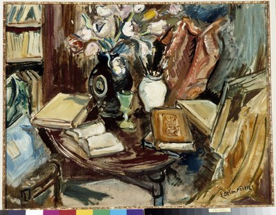 The Library Corner in the Workshop by Achille Emile Othon Friesz