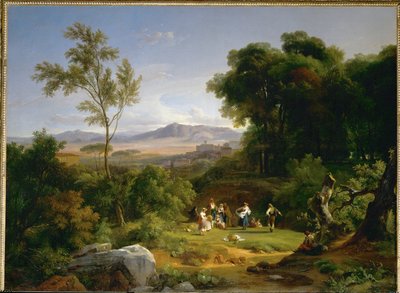 Landscape Inspired by the View of Frascati by Achille Etna Michallon