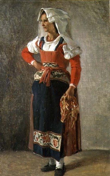 Portrait of a Peasant from the Environs of Rome by Achille Etna Michallon