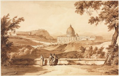 View of St. Peters, Rome, c. 1817-1820 by Achille Etna Michallon