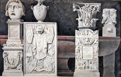 Fragments of Ancient Sculptures by Achille Francois Leclere