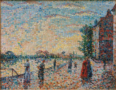 The Walk by the River by Achille Lauge