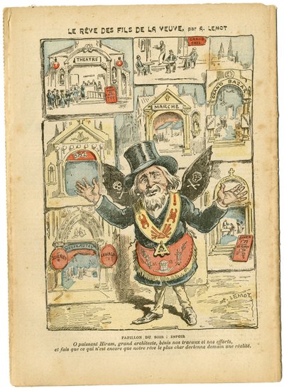 Illustration by Achille Lemot in Le Pelerin, 23/09/06 - The dream of the widow