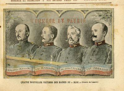 Illustration of Achille Lemot in Le Pelerin - Four New Victims of the Bloc Hatreds by Achille Lemot
