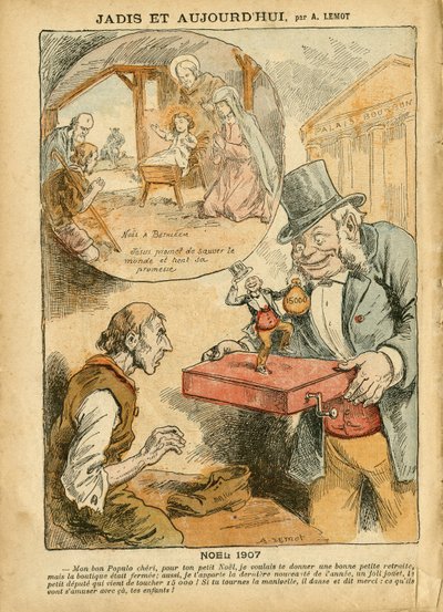 Illustration of Achille Lemot in Le Pelerin - Formerly and Today - Retirement Workers