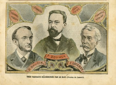 Three Radicals Excommunicated by the Bloc - Budget Finances, President of the Republic, Maritime Marine Nautique Balneaire, Bloc des Lefts, Indochina, Public Works - Doumer Paul by Achille Lemot
