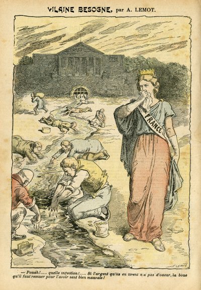 Vilaine work - Republican, Religion, Silver, Chamber of Deputies, Bloc des Gauche - Marianne, France (Allegory of) - Washing/Laundry by Achille Lemot