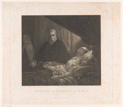 Il Tintoretto Portrays His Daughter on Her Deathbed by Achille Louis Martinet