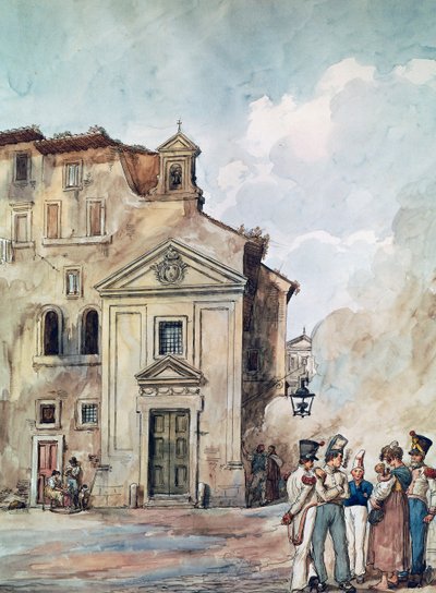 Church of Four Nations in Rome by Achille Pinelli
