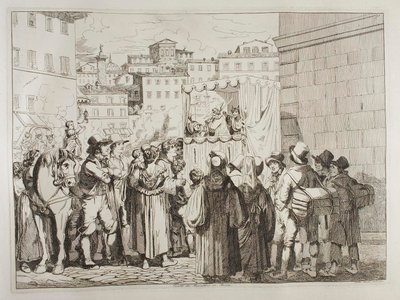 Marionette Show in Rome by Achille Pinelli