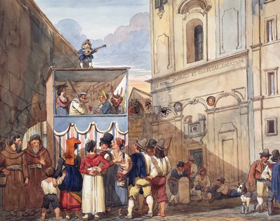 Puppet Theatre in Roman Church of Saints Quirico and Giuditta, by Achille Pinelli (detail) by Achille Pinelli