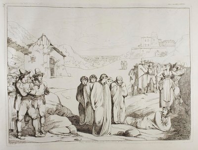 Sack Race in the Outskirts of Rome by Achille Pinelli