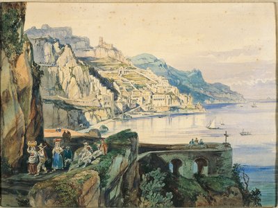 View of Amalfi by Achille Vianelli
