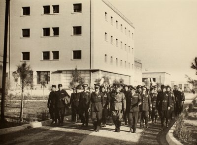 Inauguration of the buildings of the Royal Airport "Fausto Pesci" in Bologna, constructed by the Company Mauro Toschi fu Ulisse, in the presence of the Duce Benito Mussolini, 24/10/1936 by Achille Villani