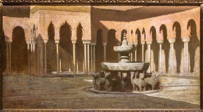 The Court of Lions at the Alhambra by Achille Zo