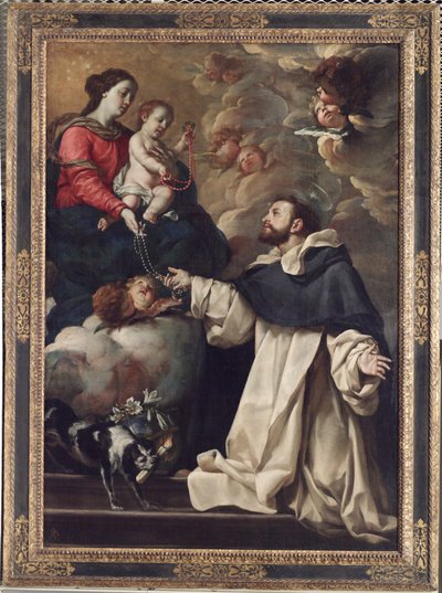 The Virgin Presenting the Rosary to Saint Dominic, c.1679-88 by Acsilso Antonio de Palomino