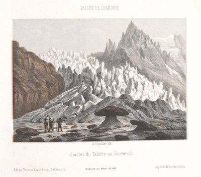 View of the Couvercle Rock at the Talèfre Glacier by Ad. Cuvillier